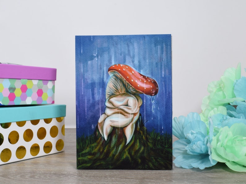 I Got You, Fine Art Print, Watercolor Illustration, Fat Liberation, Mushrooms, Mycology image 1