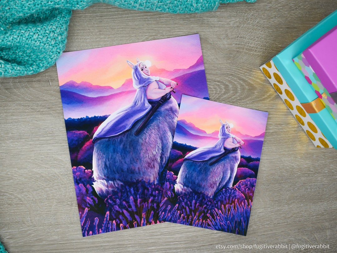 Bunny Centaur, Art Print, Optional Sticker, Watercolor Illustration ...