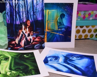 Bo Burnham Fan Art **BUNDLE**, "Inside" Still, Watercolor Painting, Set of 4 Archival Fine Art Prints