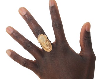 African Heritage Iyoba Idia Ring - Bronze (Unisex and Adjustable)