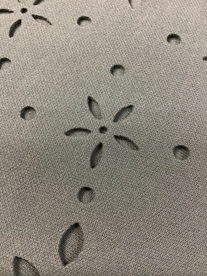 LaserCut Scuba GRAY stricken Neopren Stoff mit einem Rand Etsy.de