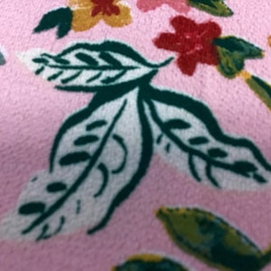 Georgette fabric - Peachy/Pink and Multi-colors Flowers - Georgette Fabric by the Yard, Yardage, Dress, Shirts, Skirts
