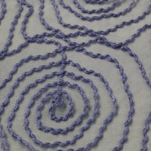 Lavender Mesh Yarn Threaded Swirl design