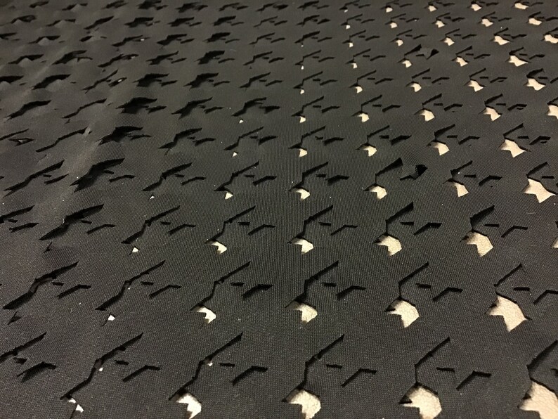 Lasercut Scuba Fabric by the Yard Knit Neoprene BLACK Etsy