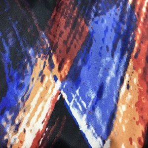 Abstract printed cotton fabric by the yard
