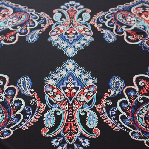 ITY 5 YDS Lot Raised Texture Paisley shops Print