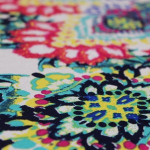 6.5 yards lot Cotton Knit- Bright Colors Floral Print