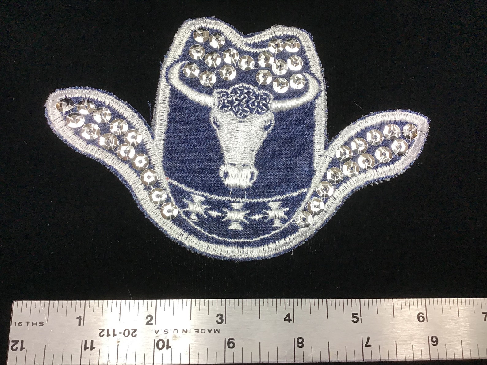 Sew on Patch Cowboy Hat Applique Embroidery Design Etsy