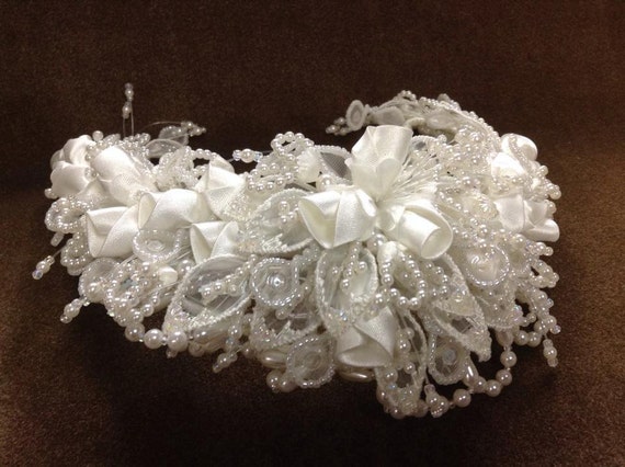 White Bridal Head Piece - image 1