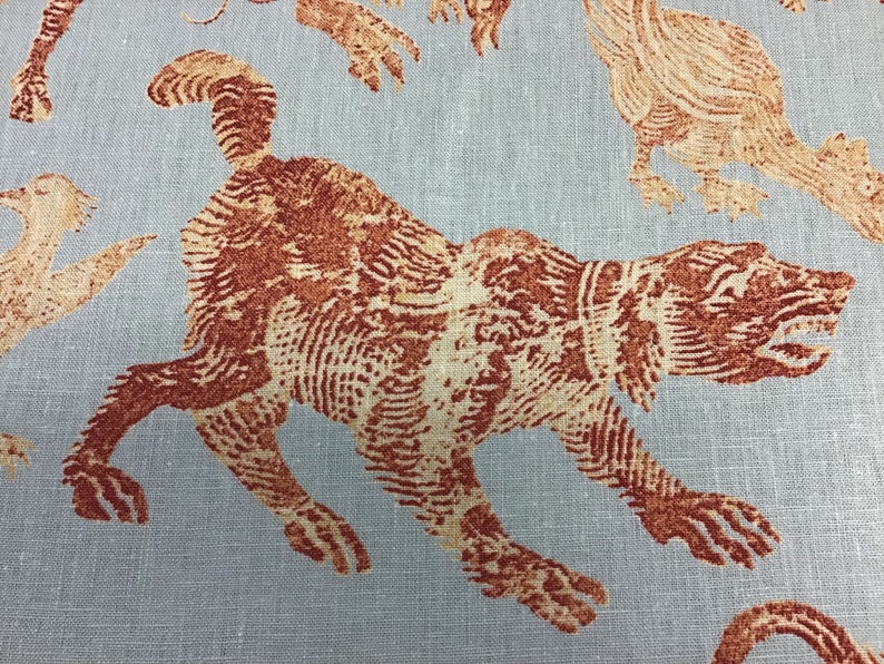 Cowtan & Tout Fabric Vintage Linen fete Des Animaux Etsy