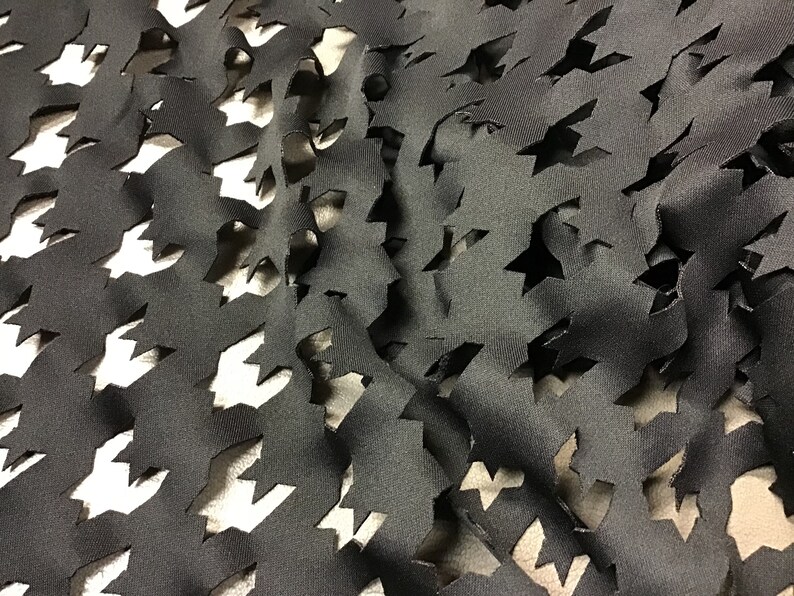 Lasercut Scuba Fabric by the Yard Knit Neoprene BLACK Etsy