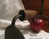 Antique 1700s Colonial Wrought Iron with Wooden Handle Dough Scraper (NBA-461)