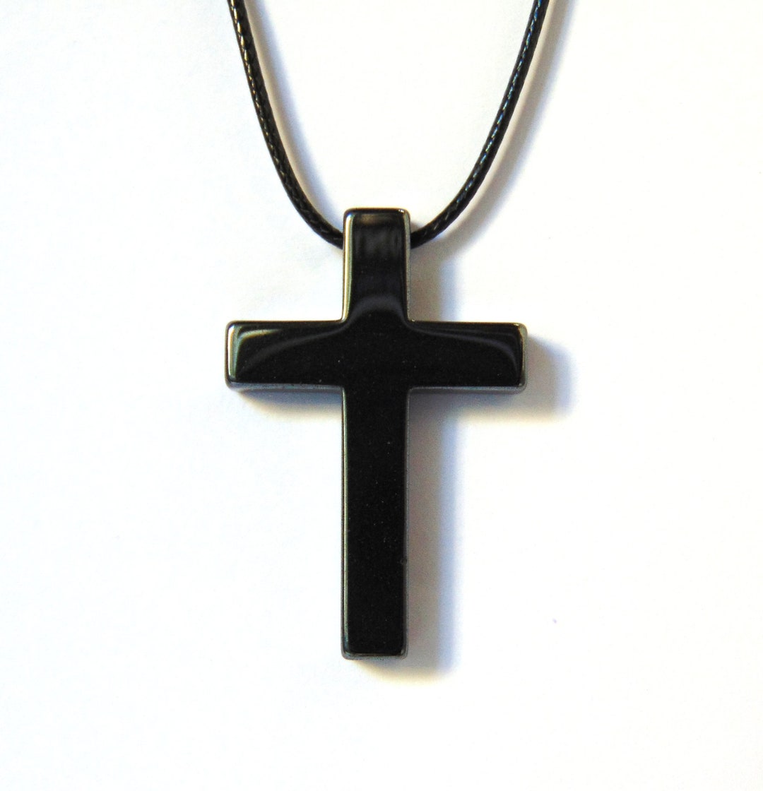 Hematite Cross Necklace main image 1