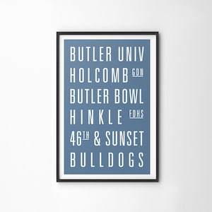 BUTLER UNIVERSITY - Subway Art Print - Customizable