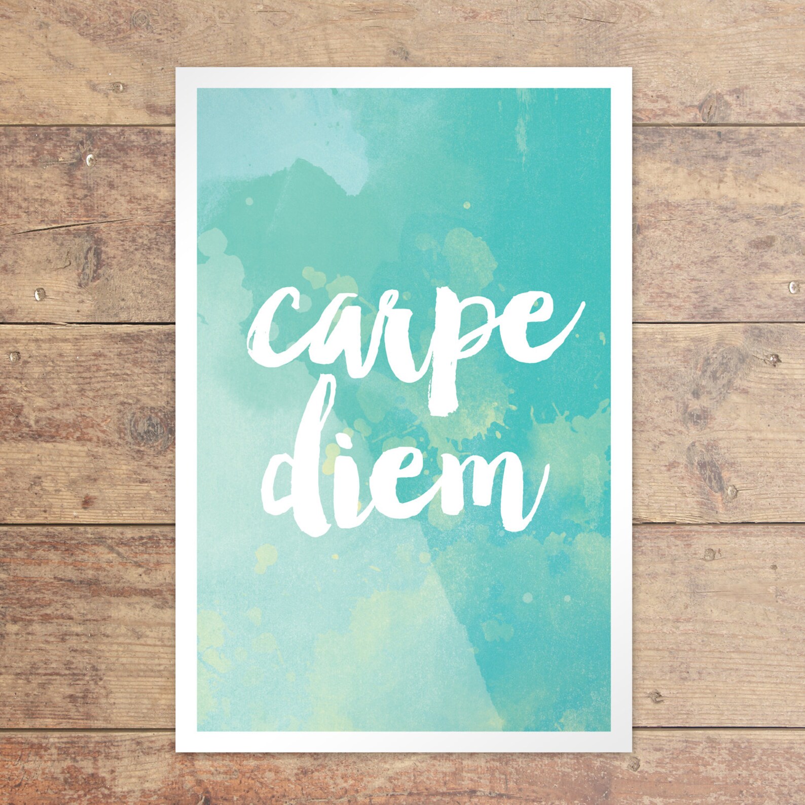 Printable CARPE DIEM Digital Download Watercolor | Etsy