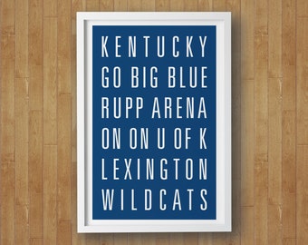 Kentucky Wildcats Subway Art Print: U of K, Rupp Arena (Digital Download)