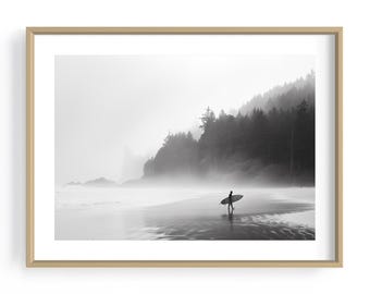 West Coast Surfing Print: Seaside Landscape Decor (Digital Download)