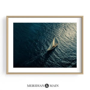 Printable Sailboat Art, Nautical Wall Art Coastal Decor Ocean Photography Beach House Print, Boat Lover Gift Sailing Poster Digital Download