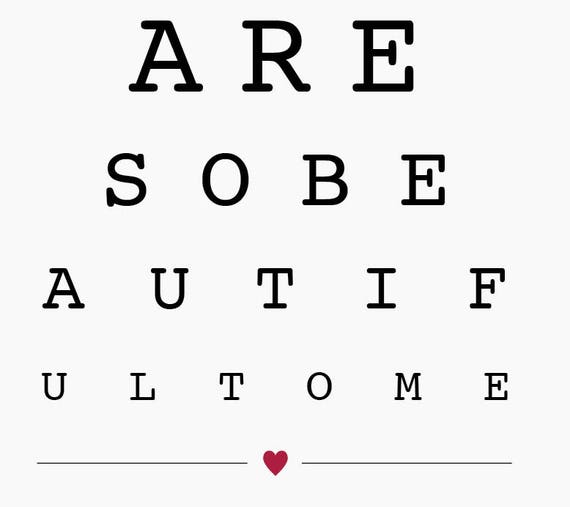 Eye Chart Typography