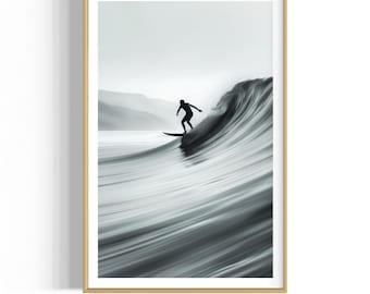 California Surfing Print: Beach House Summer Decor (Digital Download