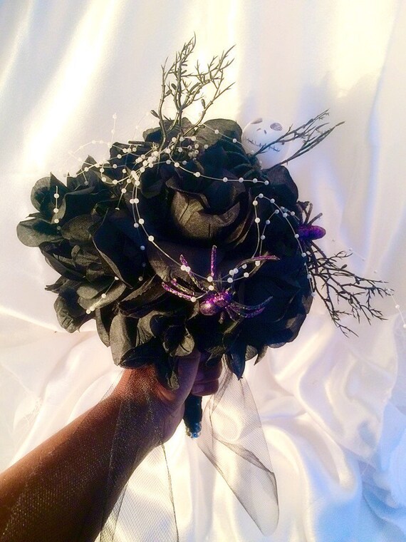 Goth Wedding Bouquet Item 12 Halloween Wedding Bride Etsy