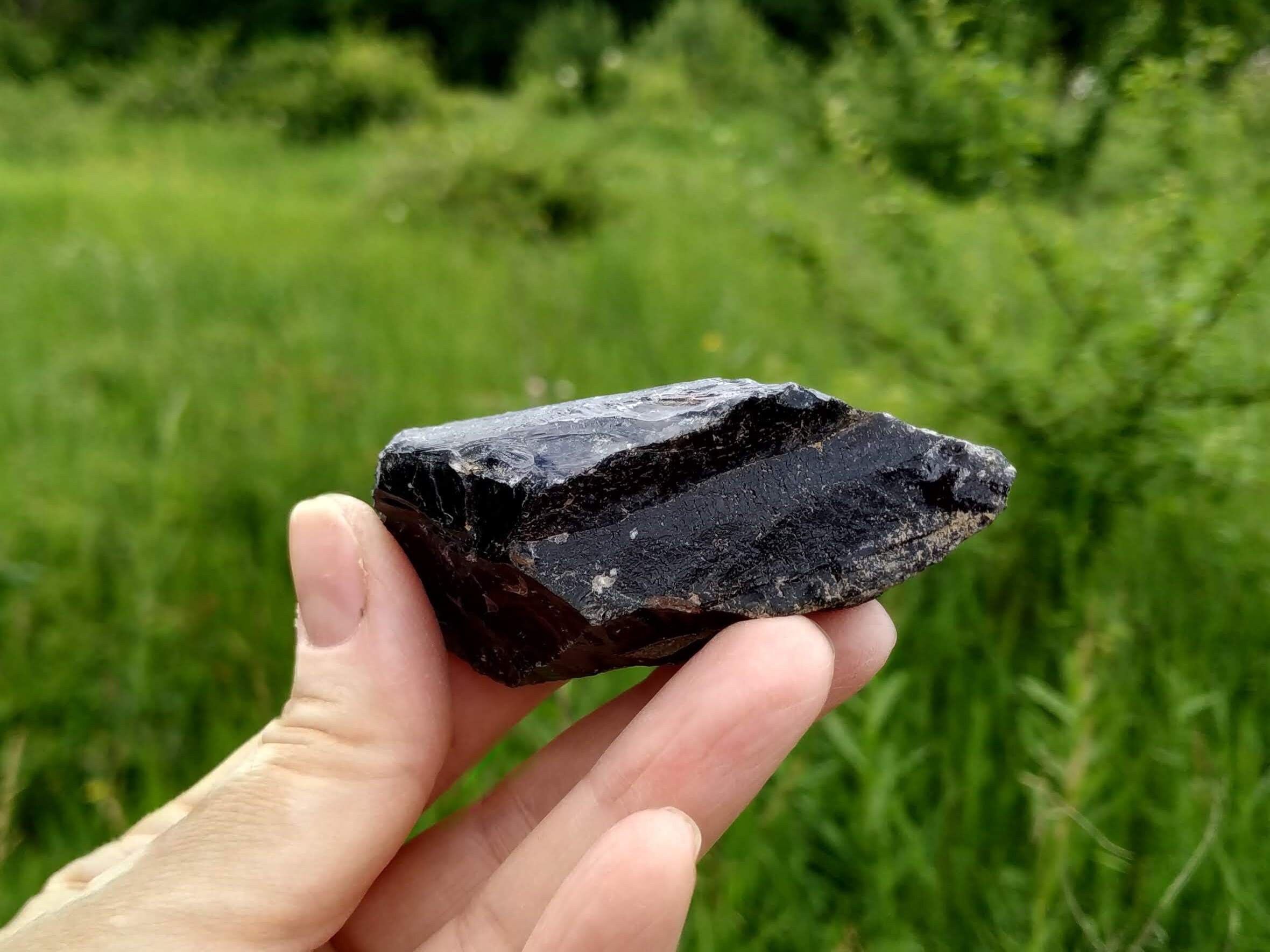 Black quartz crystal Black quartz stone Raw black quartz Etsy