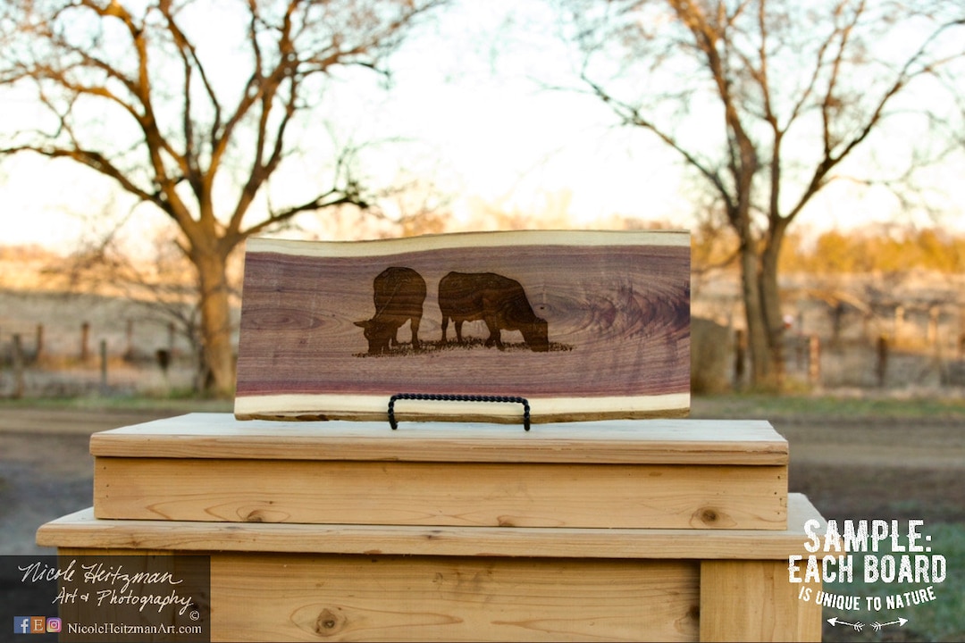 Angus Cattle Cow Art Charcuterie Cutting Board engrave Black Walnut Grilling kitchen Gift for Mom Dad Farmer livestock Farmhouse Ranch Decor
