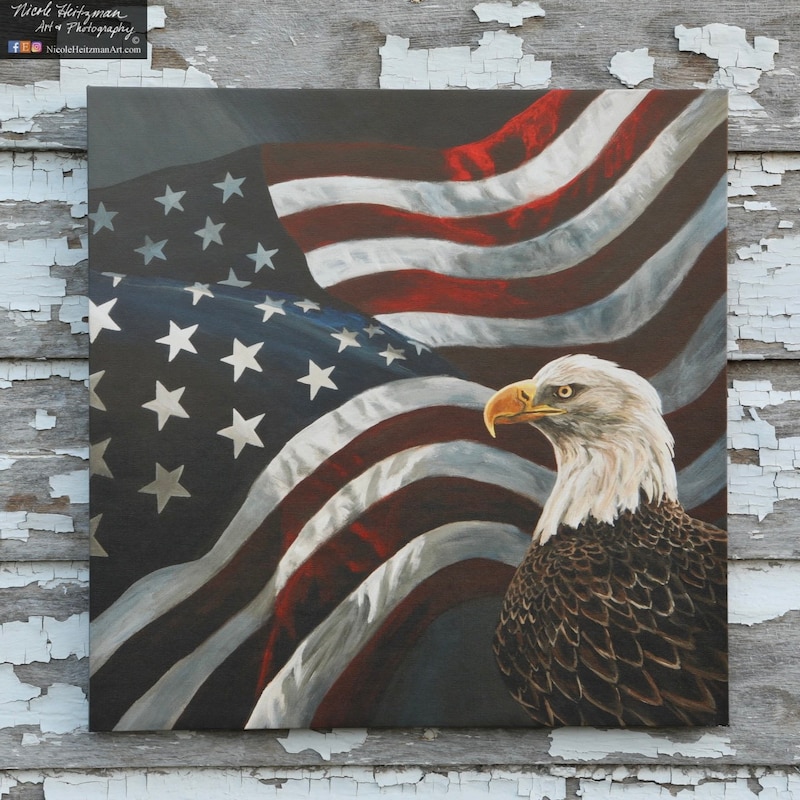 Patriotic Painting - Etsy