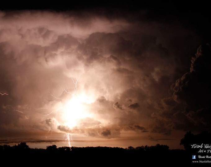 Lightning Photo Gift for Men Lightning Photography Metal Print Fathers Day Gift Summer Storm South Dakota Thunderstorm Photo Nicole Heitzman