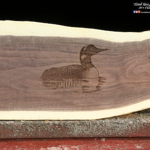 Loon Art Charcuterie Cutting Board Mother&#39;s Day Gift for mom Father&#39;s Day Gift for men Lake Art Lodge decor Cabin Man Cave Decor Heitzman