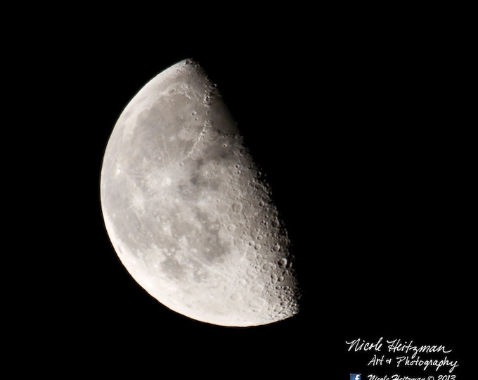 Father's Day Gift Moon Photo Moon Photography Man Cave Decor by Nicole Heitzman