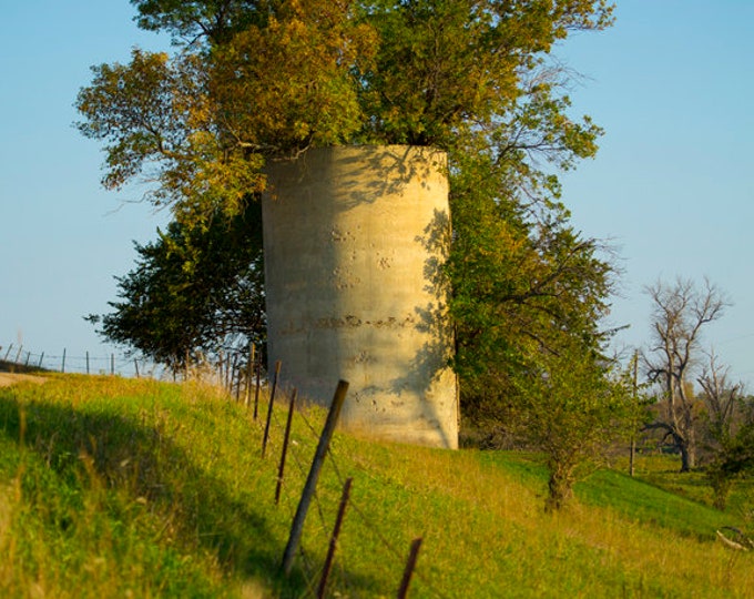 Silo Photography Country Tree Scenery Unique Structures Canvas print Wall hanging Housewarming Gift Rustic decor Farm decor Nicole Heitzman