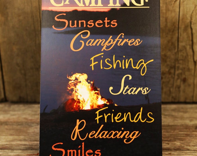 Camping saying quote Sunset Photo Father's day gift for dad him Missouri river photo Campfire photo print Fishing art Lodge decor man cave
