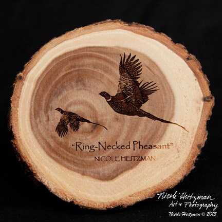 Pheasant Hunting Art Pheasant Coaster Lodge Decor Cabin