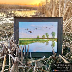 Mallard Majesty Duck Painting Gift for men Mallards Duck Art Duck Print Wildlife Art Waterfowl Print Canvas Giclee Print by Nicole Heitzman