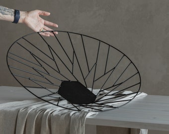 Handmade Metal Wire Bowl: Large Fruit Bowl, Table Centerpiece