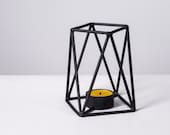 Table candleholder, tea light candle, boho tealight candleholders, Summer outdoor decor, Interior detail, shadow lantern, Modern candlestick