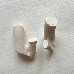 Wall Hooks Decorative, wardrobe hooks, Modern Coat Rack, kitchen hooks, coat hooks, towel rails, natural branch form, 1 psc. hook, white