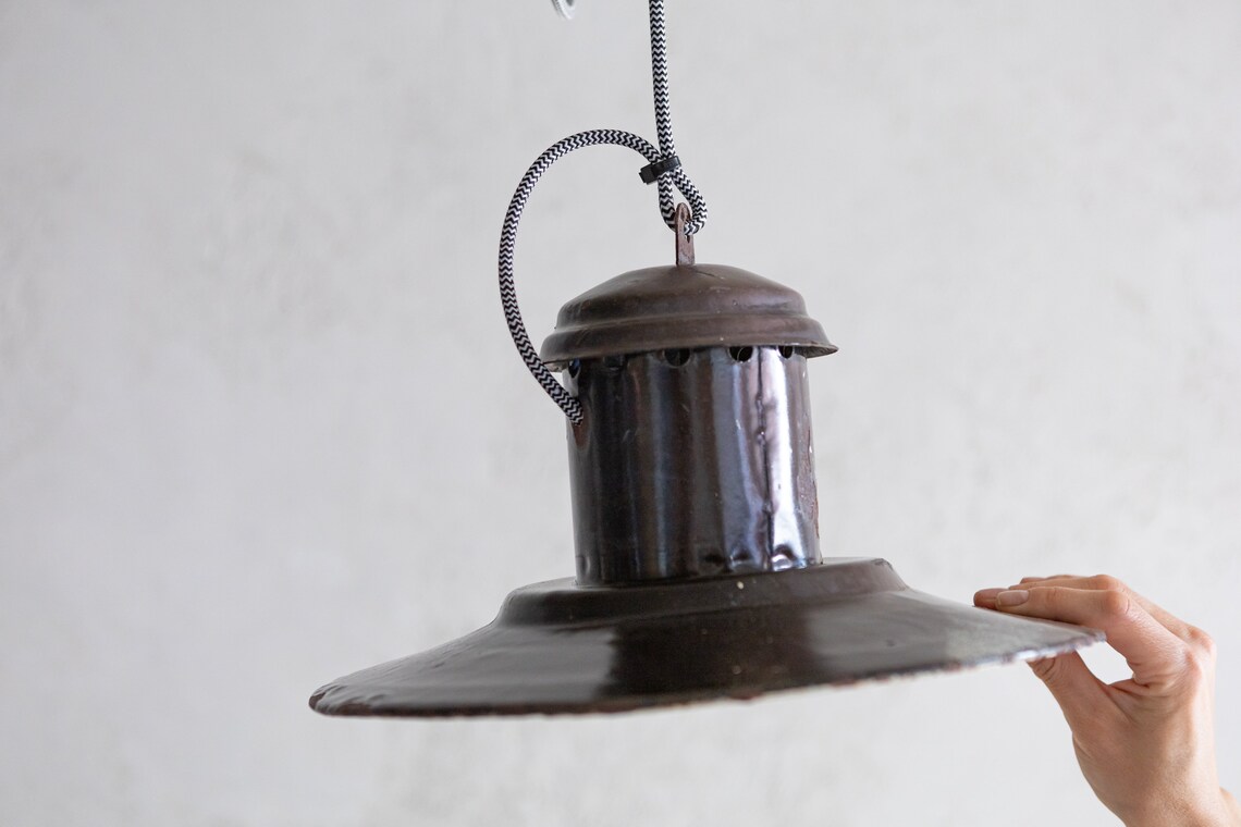 Vintage Emaillierte FabrikLampe Emaille Pendellampe Vintage | Etsy