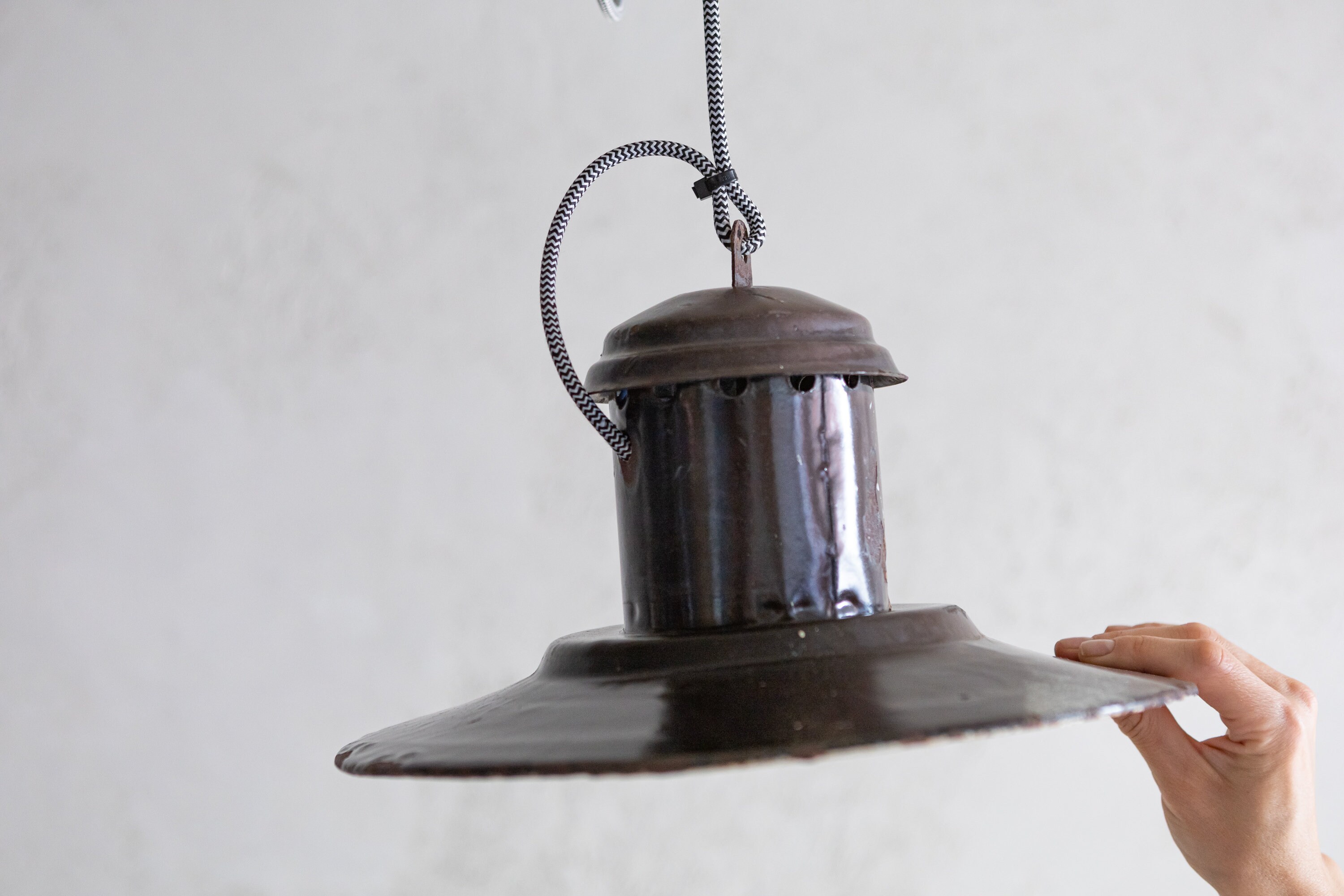 Vintage Emaillierte FabrikLampe Emaille Pendellampe Vintage | Etsy