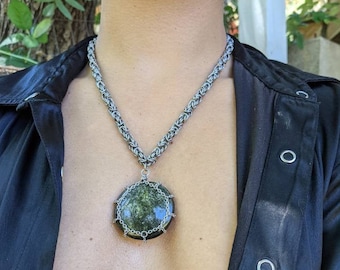 Gold Sheen Obsidian Necklace Talisman of Magical Healing Energy