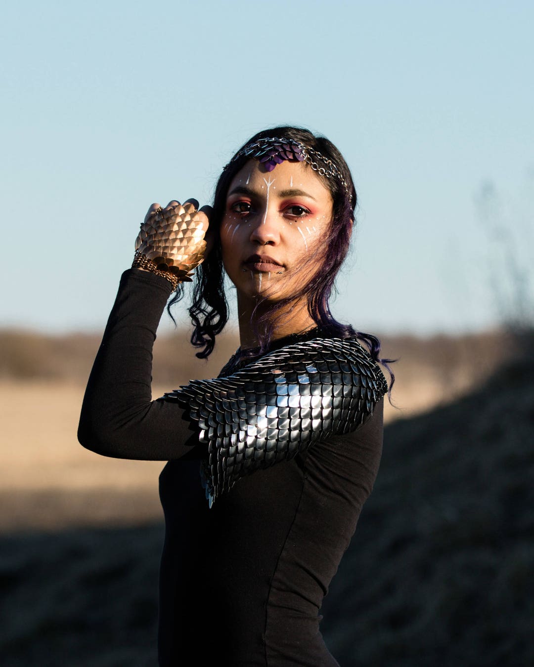 Ragnarok Rune Scale Viking Armor, Dragon Scale Armor, Shoulder Pauldron ...