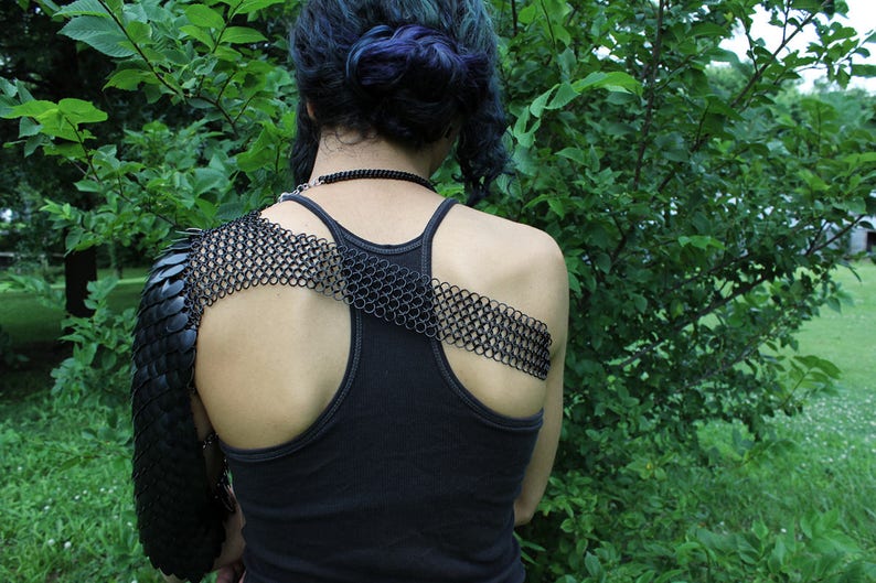 Ragnarok Rune Scale Viking Armor Dragon Scale Armor Shoulder Etsy