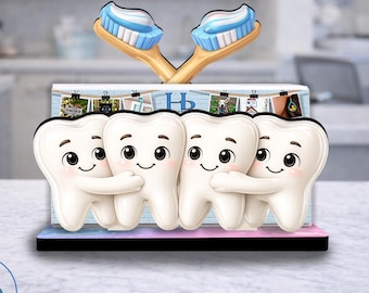 Porte-cartes de visite dentaires affichage dentaire décor de bureau de dentiste réception personnalisée cadeau orthodontiste