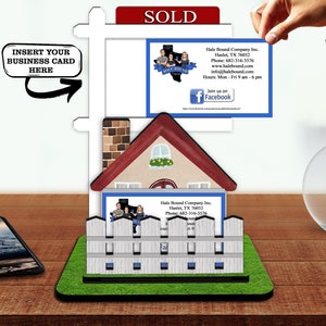 Real Estate Business Card Display Holder - Business Card Holder Gifts for Real Estate Agents