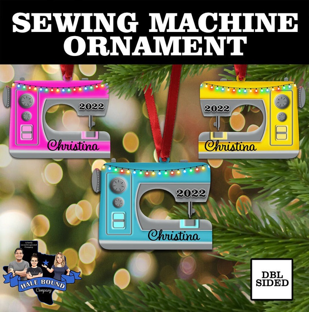 Personalized Seamstress Christmas Ornament, Personalized Name Sewing