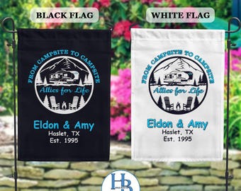 Alliance RV - Allies for Life - Drapeau de jardin personnalisé double face en microfibre douce