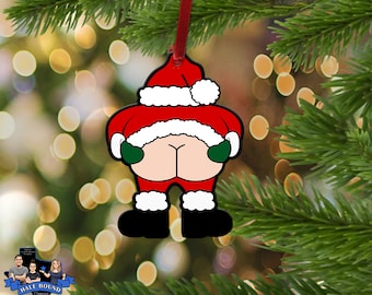 Ornement Père Noël Pleine Lune|Cadeau Bâillon de Noël|Cadeau Éléphant Blanc Cadeau Bâillon de Noël