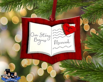 Décoration de Noël Notre histoire/Le chapitre suivant commence - Personnalisé