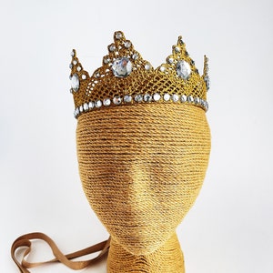 Vintage Lace Crown, Queen Crown, King Crown, Cosplay Crown, Gift, Birthday, Princess, Glinda, Headpiece, Halo, Adult, Royal Crown, Tiara